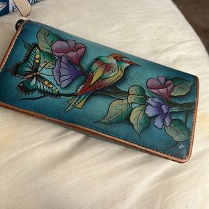 Beautiful Anuschka from India hand painted wallet